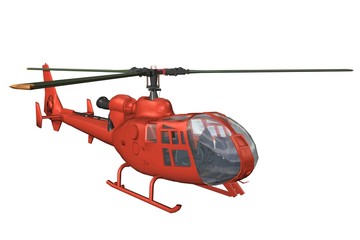 hélicoptère rouge - 3088220