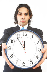 businessman with clock