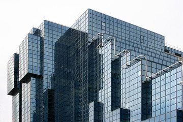mirrored glass building