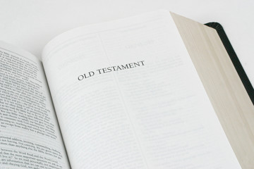 bible open to the old testament