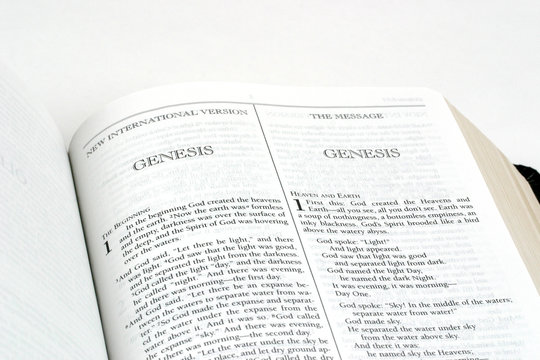 bible open to genesis