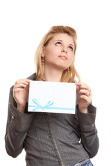 Fototapeta premium girl with envelope