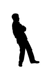 Fototapeta na wymiar silhouette of a casual man