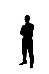 silhouette of a businessman