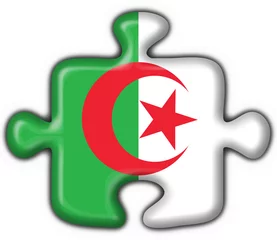Foto op Aluminium bottone puzzle algerino -  algeria flag © www.fzd.it