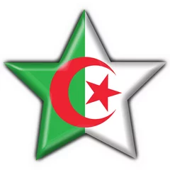 Fotobehang bottone stella algerina - algeria star button flag © www.fzd.it
