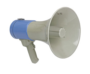 megaphone on white with path