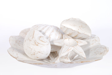 Obraz premium wooden sea shells