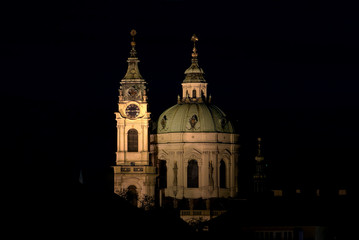 Fototapeta na wymiar church of st nikolas at night