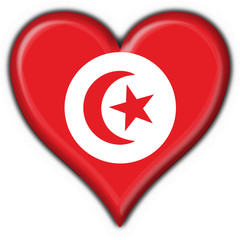 bottone cuore tunisia tunis button heart flag