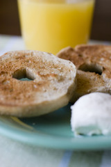 bagels and cream cheese