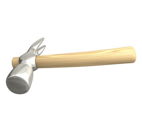 martello di ferro manico legno - metal hammer wood
