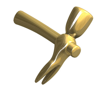 martello in oro giallo - metal golden hammer