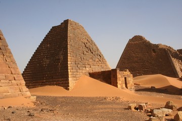 group of pyramids at meroe sudan