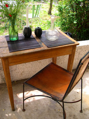 bureau sur une terrasse