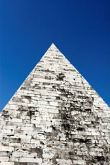 Fototapeta na wymiar pyramid of cestius is egyptian style pyramid in ro