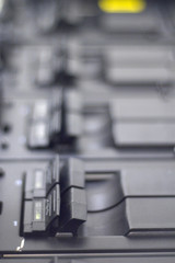 rackmount server harddrives close up