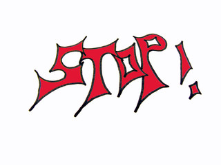 stop sign graffiti