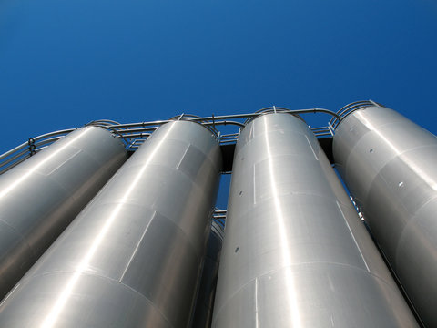 high tanks of silvery color 3