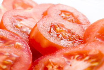 tomates, salade tranches,rouges,fraiches,