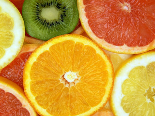 Naklejka na ściany i meble Set of different fruits
