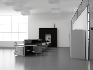 the modern office interior