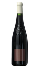 bouteille de vin rouge etiquette rouge