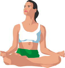 jeune femme faisant du yoga