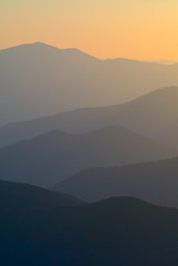 smoky mountain sunset