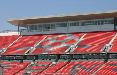empty pro soccer/football stadium