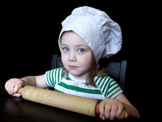 little girl baker