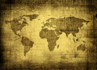 Fototapeta na wymiar mapa grunge świata