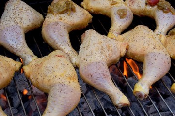 poulet en cuisson
