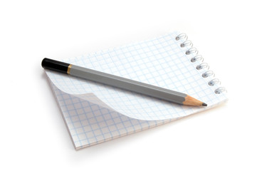notebook with pencil