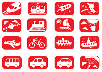 transportation icon set