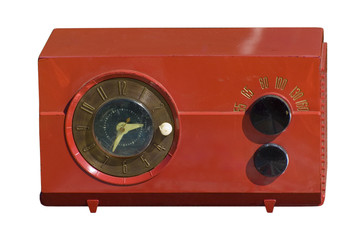 vintage red radio