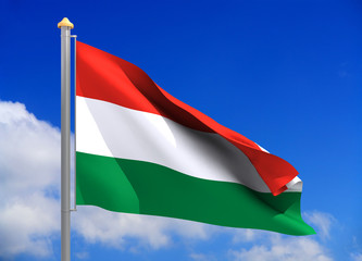 hungary flag (include clipping path)
