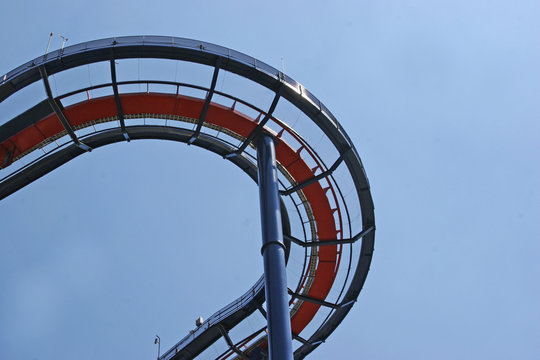 detail of a roller coaster
