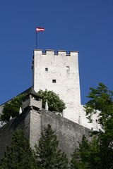 festung mit österreichischer flagge