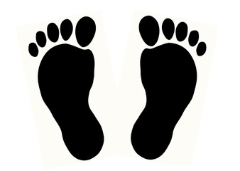 impronte di piedi