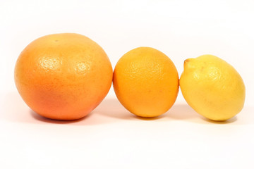 citrus isolated on white