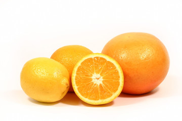 citrus isolated on white
