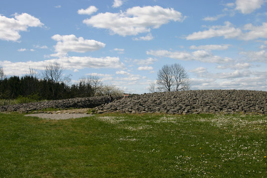 bronze age grave builded by prehistoric man, kivik