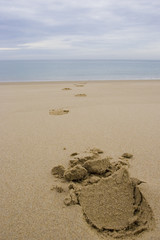 empreinte  sur le sable