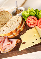 sandwich in the making