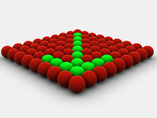 arrow from spheres
