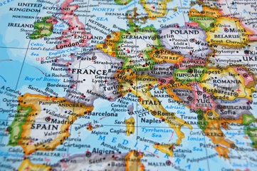 Cercles muraux Lieux européens carte