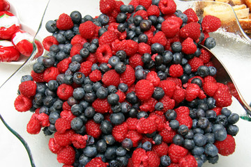 blueberry and rasberry salad