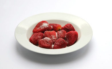 Strawberry with sugar