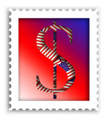 An American Dollar Sign Stamp